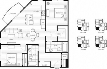 2x2 A7 709 floor plan